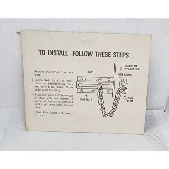 Vintgage NOS Home Protection Solid Brass Door Guard U.S.A Made - Picture 6 of 8